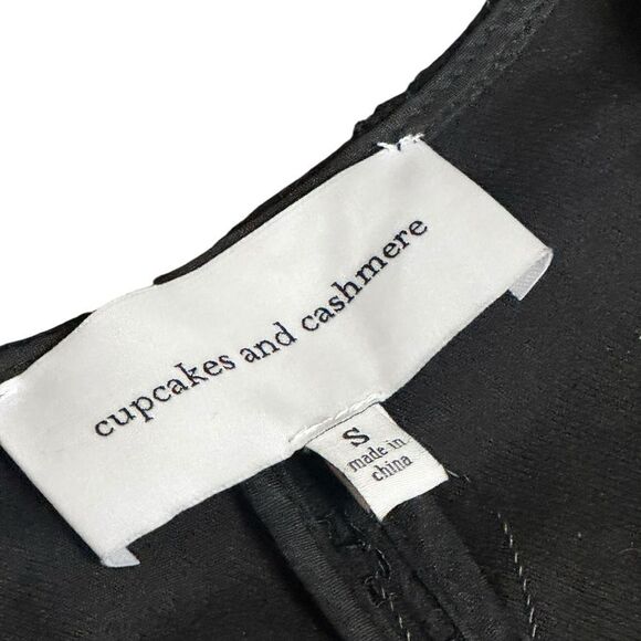 NWT women’s CUPCAKES AND CASHMERE black Tess Lace one hidden button Blazer small - Picture 6 of 9